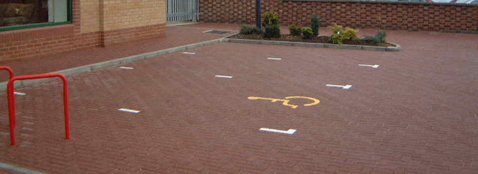 Car Park Layout Design and Build, edging, planting and lighting