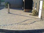 Block Paving can be crafted to fit any shape with steps and planting areas